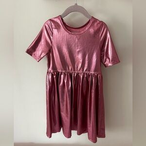 Pink Chicken's Steph Metallic Pink Dress - 6Y